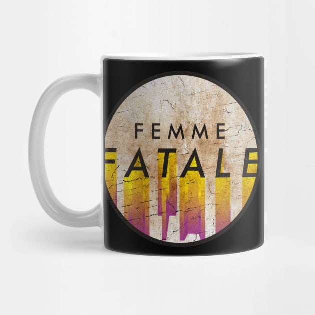 Femme Fatale - VINTAGE YELLOW CIRCLE by GLOBALARTWORD